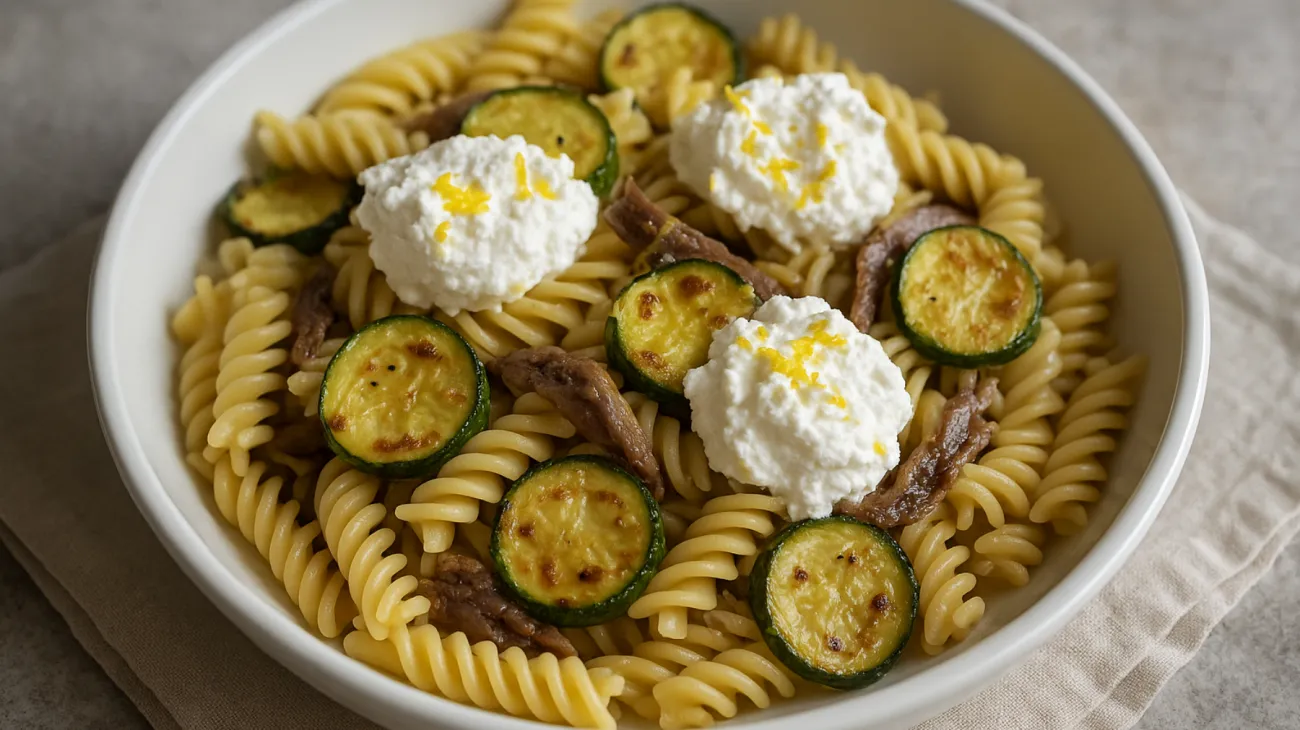 Fusilli alici zucchine"