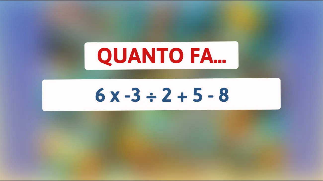 Se riesci a risolvere questo enigma matematico, sei più intelligente del 99% delle persone!"